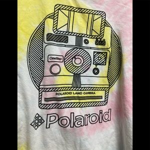 Polaroid T-shirt pink yellow white vintage retro 90’s